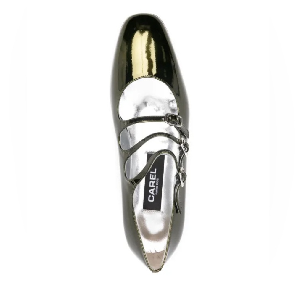 Carel Ariana Metallic Green Mary Jane Shoes - Picture 2 of 7